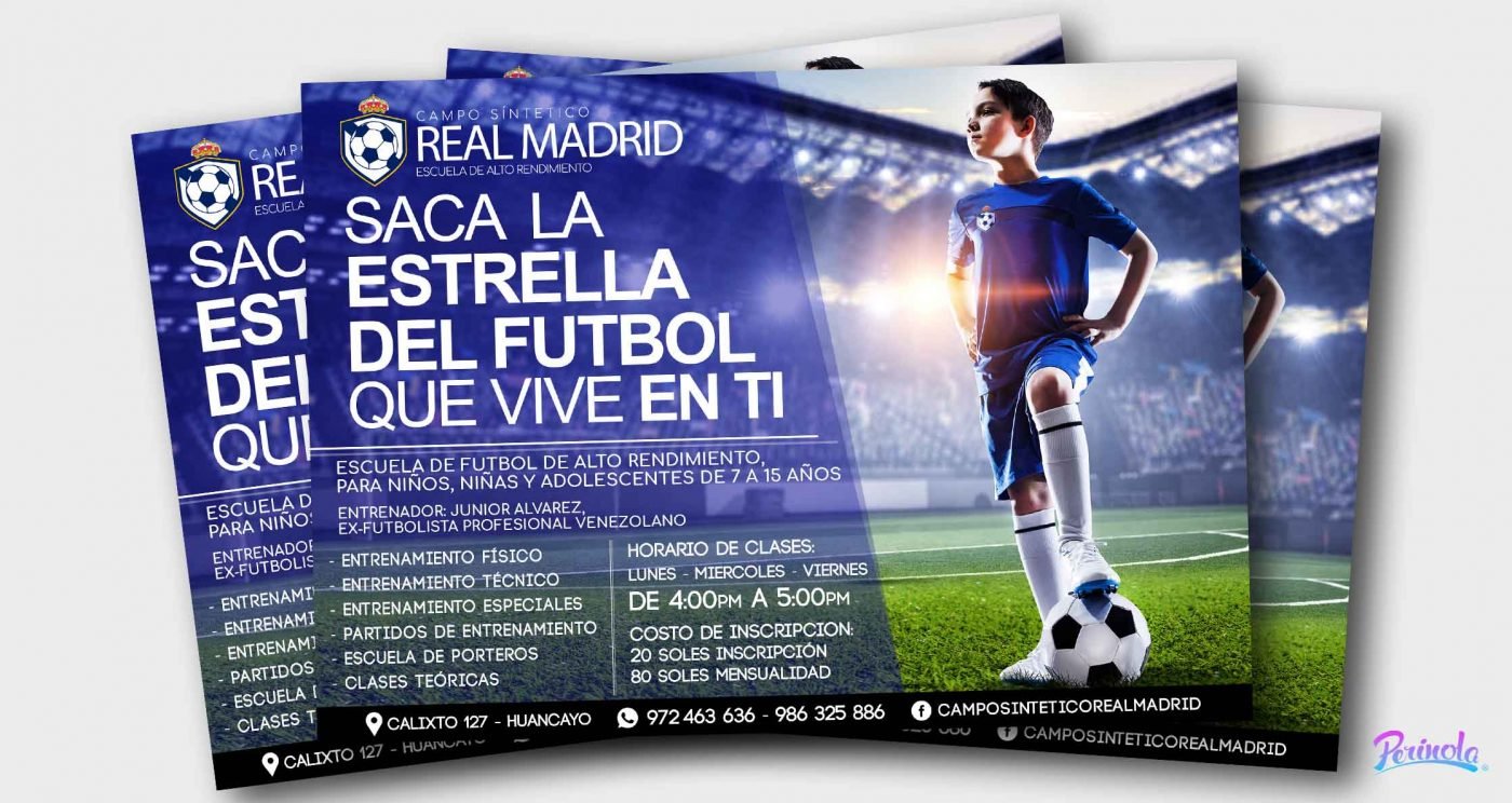 Flyer - Escuela de Futbol - volantes publicitarios